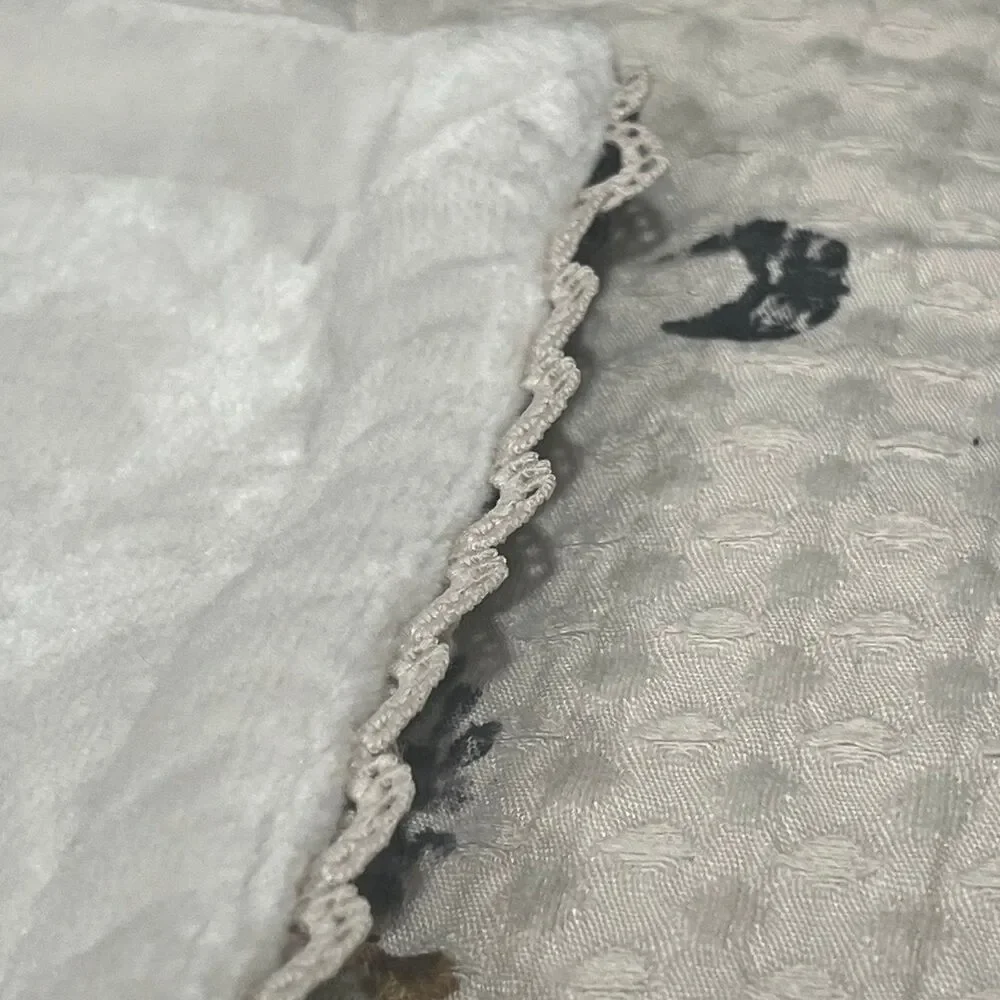 Envogue Halloween Haunted House Waffle Gauze Lace Reversible Plush Throw Blanket